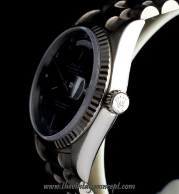 Rolex Day-Date 18K WG Black Dial 18239 (SOLD) - The Vintage Concept