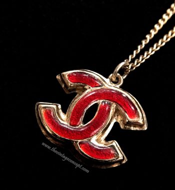 Chanel Red Logo Necklace (SOLD) - The Vintage Concept
