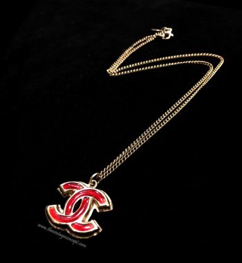 Chanel Red Logo Necklace (SOLD) - The Vintage Concept