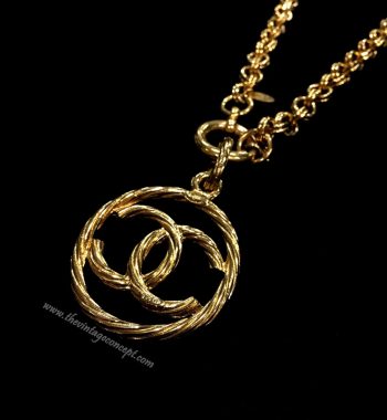 Chanel Chanel Logo with Outer Ring Long Necklace (SOLD) - The Vintage Concept