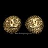 Chanel Logo Weave Pattern Clips Earrings (SOLD)