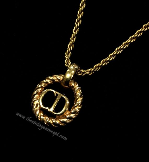 Christian Dior Initial "C.D." Logo Necklace (SOLD) - The Vintage Concept