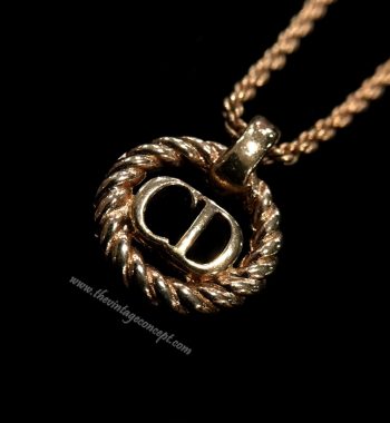 Christian Dior Initial "C.D." Logo Necklace (SOLD) - The Vintage Concept