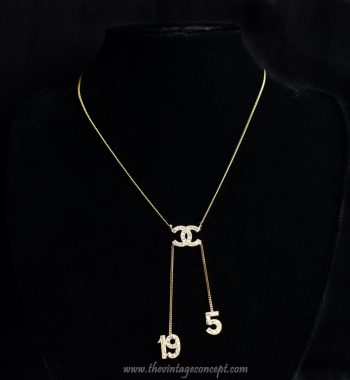 Chanel Small Logo 「5」 & 「19」 Necklace (SOLD) - The Vintage Concept