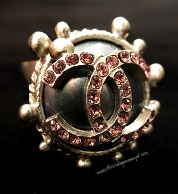 Chanel Pink Stone Rock Style Ring (SOLD) - The Vintage Concept
