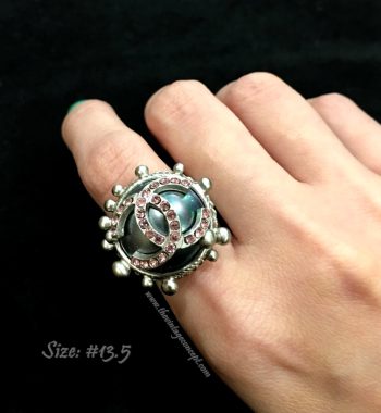 Chanel Pink Stone Rock Style Ring (SOLD) - The Vintage Concept