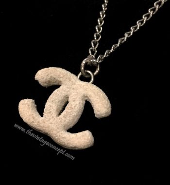 Chanel Rock Texture Logo Necklace (SOLD) - The Vintage Concept