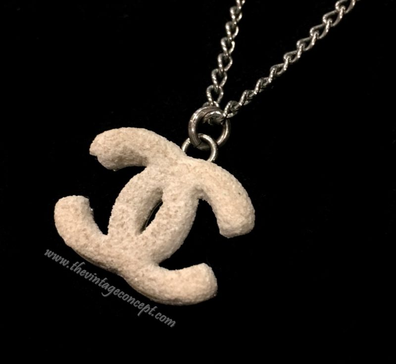 Chanel Rock Texture Logo Necklace (SOLD) - The Vintage Concept