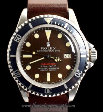 Rolex Submariner Single Red Tropical Dial 1680 (SOLD) - The Vintage Concept