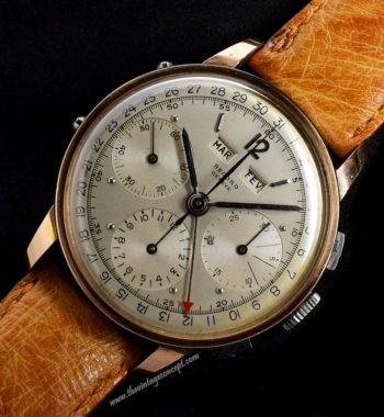 Record Geneve Steel & Gold Triple Date Chronograph ( SOLD ) - The Vintage Concept