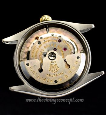 Rolex Oyster Perpetual Two-Tones Black Gilt Dial 6566 (SOLD) - The Vintage Concept
