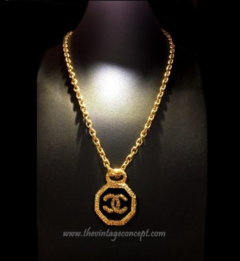 Chanel Logo Octagon Pendant Necklace (SOLD) - The Vintage Concept