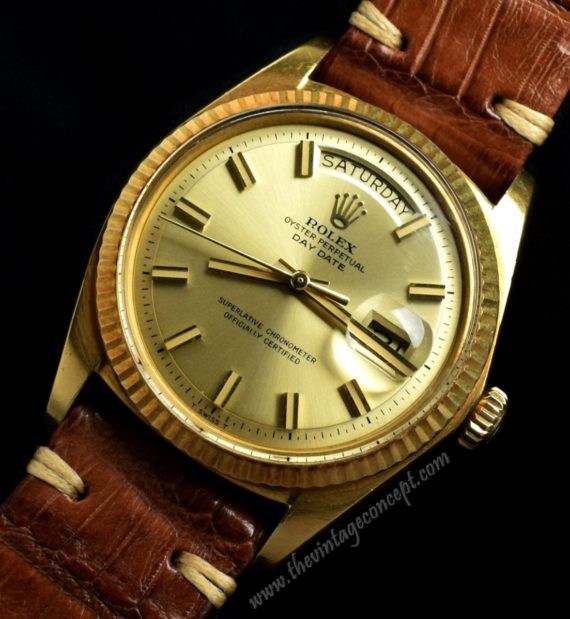 Rolex Day-Date 18K YG Wide Boy 1803 (SOLD) - The Vintage Concept