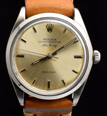 Rolex Air-King Silver Dial Floating "T" 5500 (SOLD) - The Vintage Concept