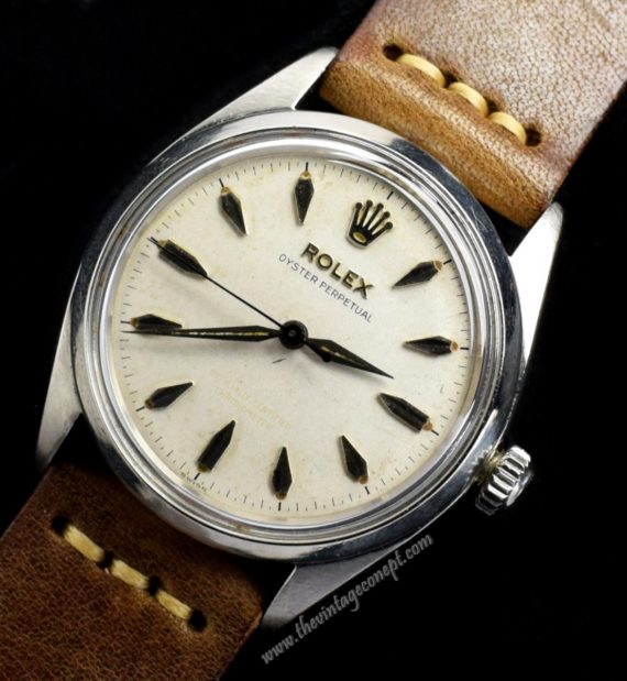 Rolex Oyster Perpetual White Dial 6564 (SOLD) - The Vintage Concept