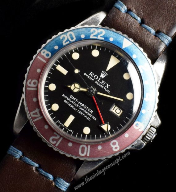 Rolex GMT Master Matte Dial Slightly Tropical 1675 (SOLD) - The Vintage Concept