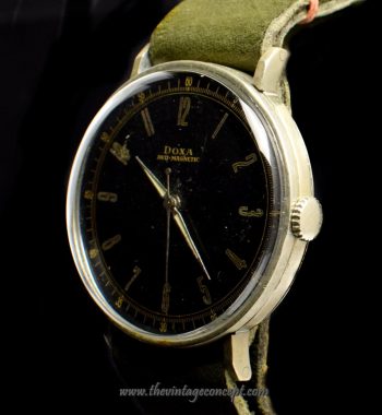 Doxa Anti-Magnetic Oversized Black Dial 38mm (SOLD) - The Vintage Concept