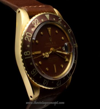 Rolex GMT Master 18K YG Brown Nipple Dial 1675 ( Full Set ) (SOLD) - The Vintage Concept