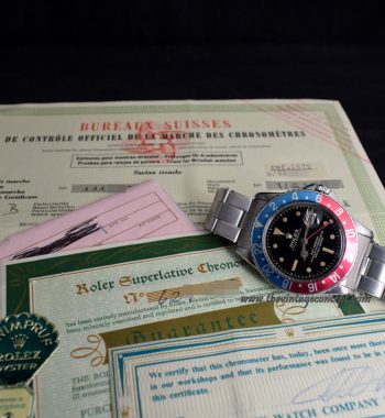 Rolex GMT-Master Gilt Dial Chapter Ring 1675 w/ Original Double Papers ( SOLD ) - The Vintage Concept