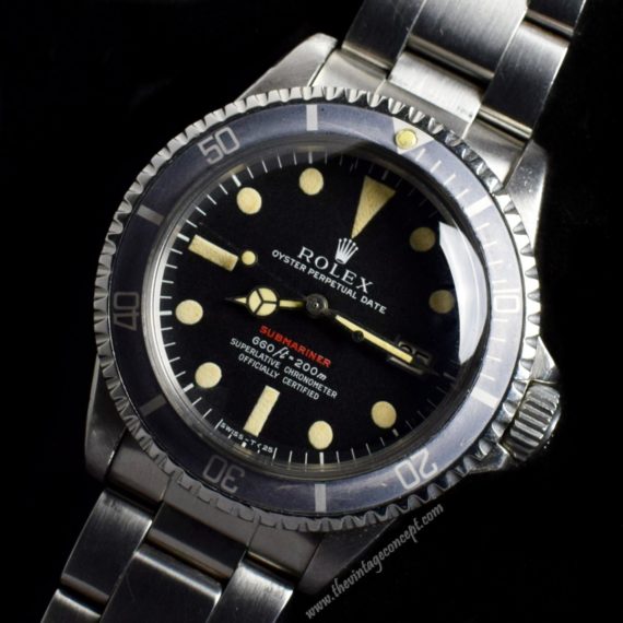 Rolex Submariner Single Red MK IV 1680 w/ Double Papers & Box (SOLD) - The Vintage Concept