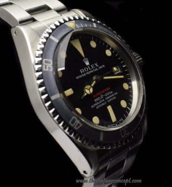 Rolex Submariner Single Red MK IV 1680 w/ Double Papers & Box (SOLD) - The Vintage Concept