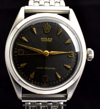 Rolex Oyster Black Chevron Dial 6480 (SOLD) - The Vintage Concept