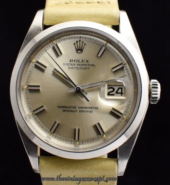 Rolex Datejust Silver Wide Boy Dial 1600 (SOLD) - The Vintage Concept