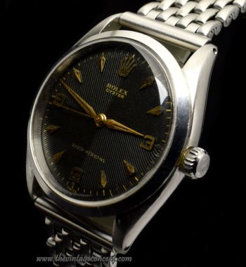 Rolex Oyster Black Chevron Dial 6480 (SOLD) - The Vintage Concept