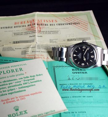 Rolex Explorer Matte Dial 1016 w/ Original Double Papers ( SOLD ) - The Vintage Concept