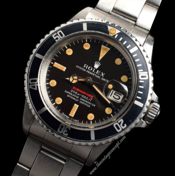 Rolex Submariner Single Red MK II Chocolate Dial 1680 (SOLD) - The Vintage Concept