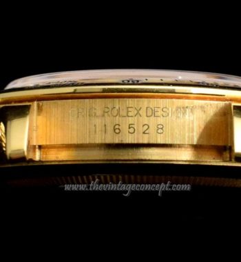 Rolex Daytona Yellow Gold Black Dial 116528 w/ Original Paper (SOLD) - The Vintage Concept