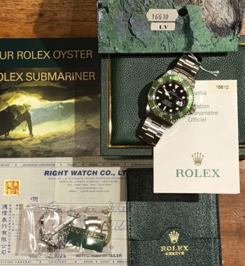 Rolex Submariner 50th Anniversary "Flat 4" 16610LV (Complete Full Set) (SOLD) - The Vintage Concept