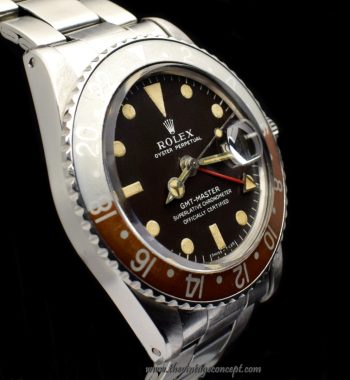 Rolex GMT-Master Tropical Matte Dial 1675 w/ Double Papers (SOLD) - The Vintage Concept