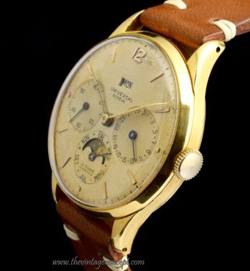 Universal 18K YG Triple Date Moon-phase Habana (Head Only) (SOLD) - The Vintage Concept