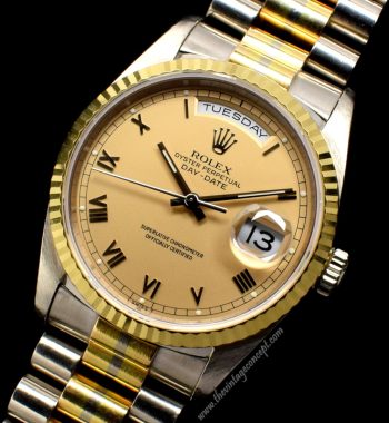 Rare Rolex Day-Date Two-Tones Roman Index 18239B (SOLD) - The Vintage Concept