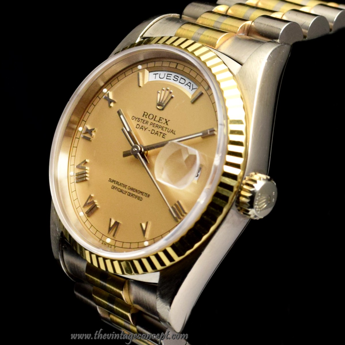 Rare Rolex Day-Date Two-Tones Roman Index 18239B (SOLD) - The Vintage ...