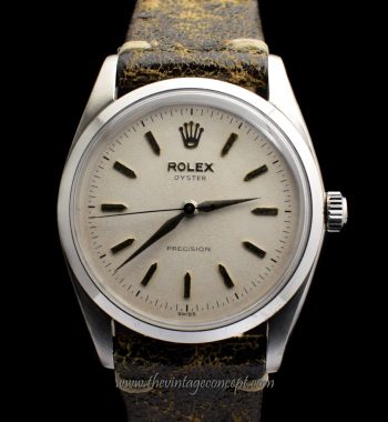 Rolex Oyster Large Size Manual Wind White Dial 6424 (SOLD) - The Vintage Concept