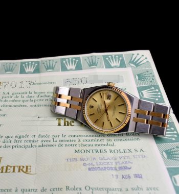 Rolex Datejust Two-Tones Oysterquartz 17013 w/ Original Paper (SOLD) - The Vintage Concept