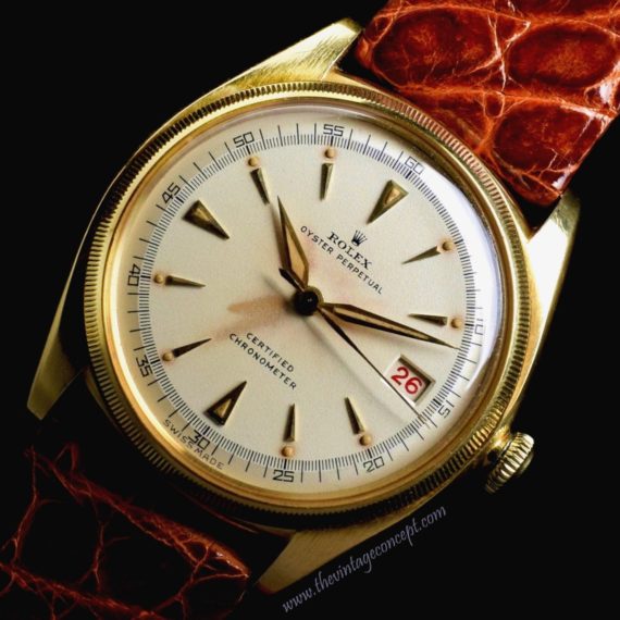 Rolex Datejust 18K YG Big Bubbleback 4467 (SOLD) - The Vintage Concept