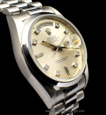 Rolex Day-Date PT950 Diamond Index 18026 (SOLD) - The Vintage Concept