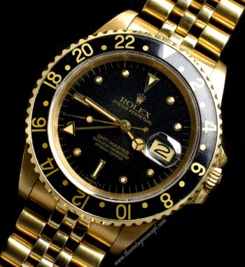 Rolex GMT-Master Black Nipple Dial 16758 (SOLD) - The Vintage Concept
