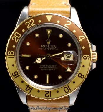 Rolex GMT-Master Two-Tones Root-beer Nipple Dial 16753 (SOLD) - The Vintage Concept