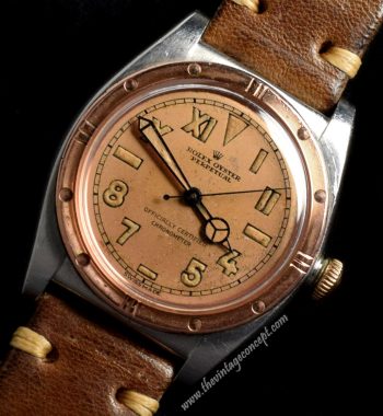Rolex Bubbleback Two-Tones California Dial 3372 (SOLD) - The Vintage Concept