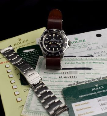 Rolex Submariner Single Red MK I 1680 w/ Service Papers (SOLD) - The Vintage Concept