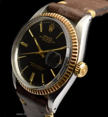 Rolex Datejust YG/SS Gilt Chocolate Dial 1601 (SOLD) - The Vintage Concept