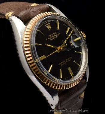 Rolex Datejust YG/SS Gilt Chocolate Dial 1601 (SOLD) - The Vintage Concept
