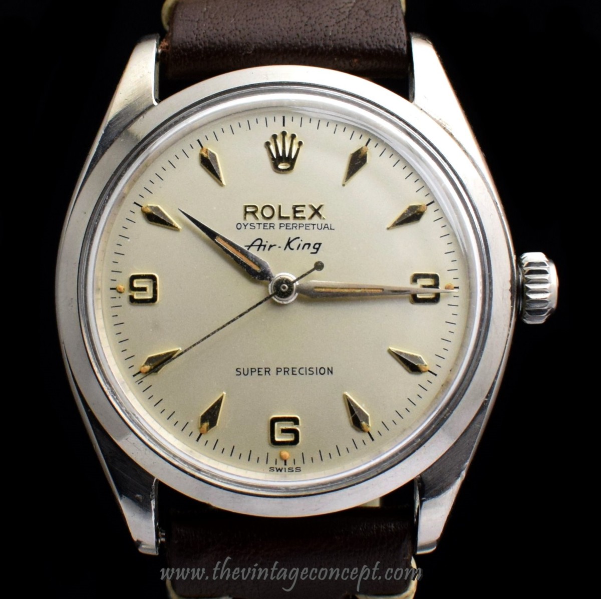 Rolex Air-King 3,6,9 Silver Dial 5500 