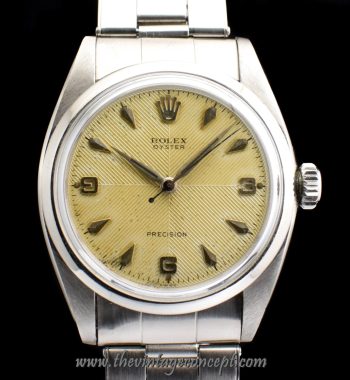 Rolex Oyster Cream Chevron Dial 6422 (SOLD) - The Vintage Concept