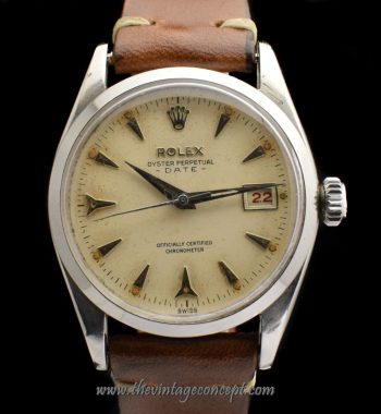 Rolex Oysterdate Creamy Dial Red and Black Date Wheel 6530 (SOLD) - The Vintage Concept