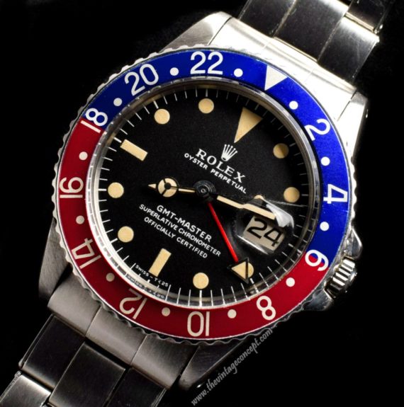 Rolex GMT-Master Matte Dial "Long E" 1675 (Complete Full Set) w/ Extra Insert (SOLD) - The Vintage Concept